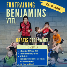 Benjaminfuntraining 06-06-2026 VTTL tafeltennis