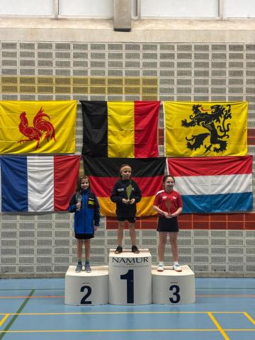 Internationaal Jeugdtornooi Namen tafeltennis Amélie Lambrechts