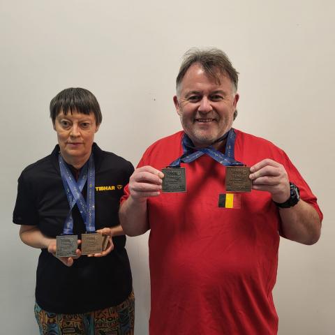 WK Parkinsontafeltennis Hans Geyskens Christine Jonckheere