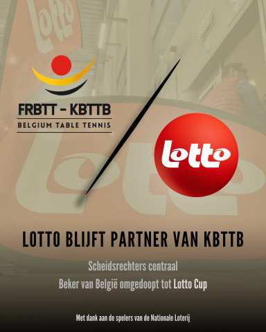 Lotto KBTTB Tafeltennis partnerschap Lotto Cup